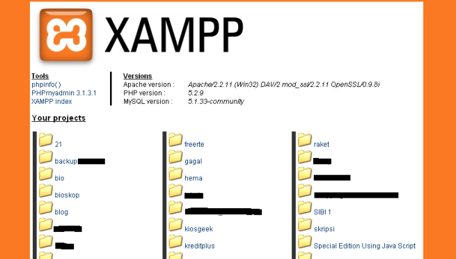 XAMPP indexMOD v3.0